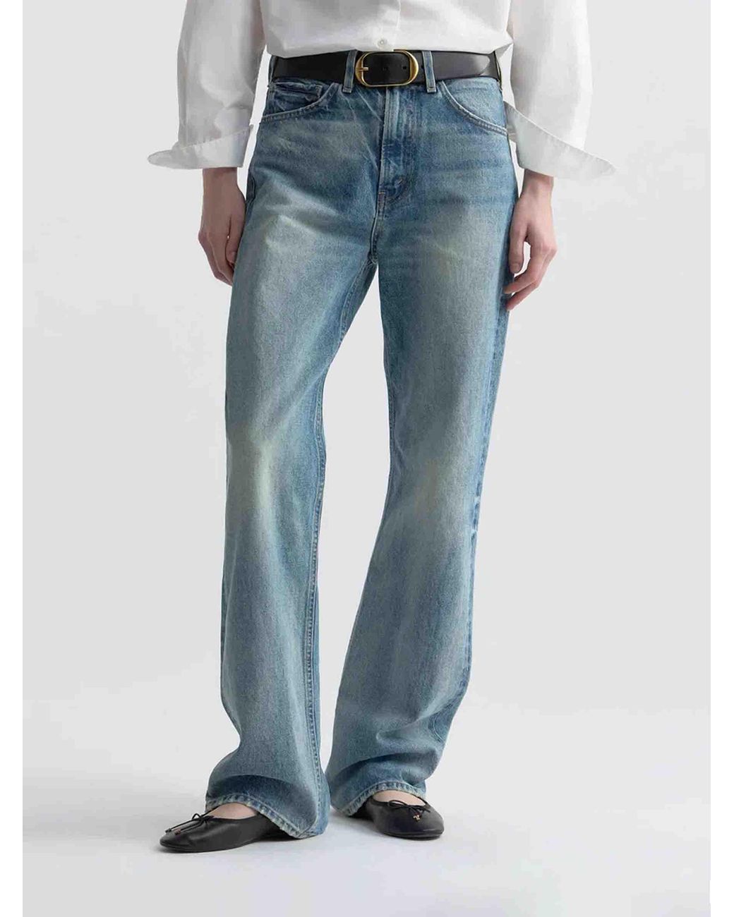 Nili Lotan Blue Mitchell Straight Leg Jeans