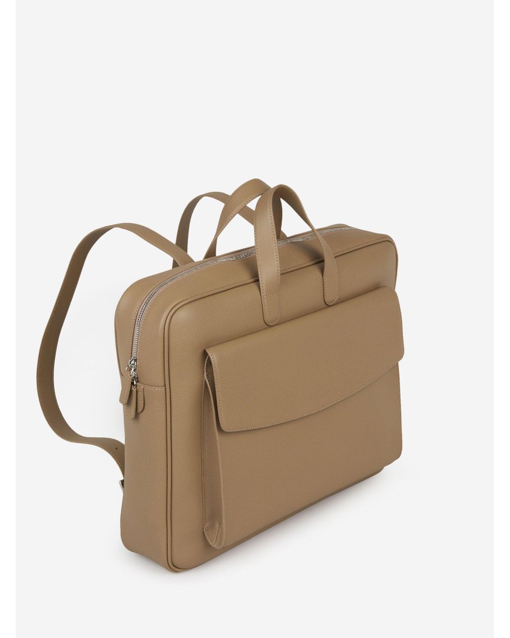 Santa Eulalia Natural Granulated Leather Backpack for men