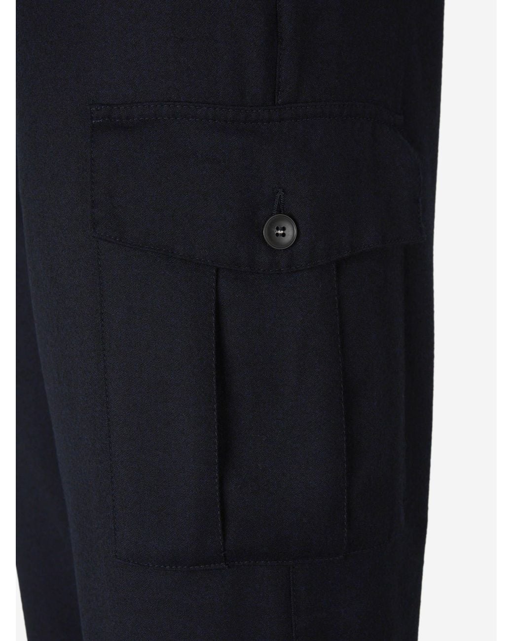 Canali Blue Straight Wool Trousers for men