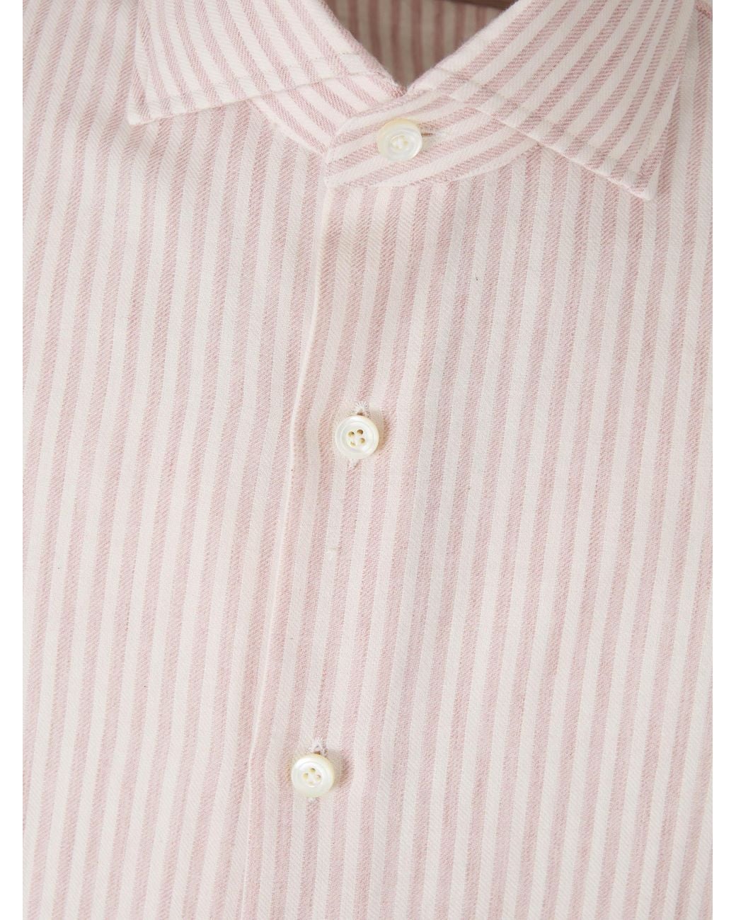 Santa Eulalia Pink Striped Cotton Shirt for men
