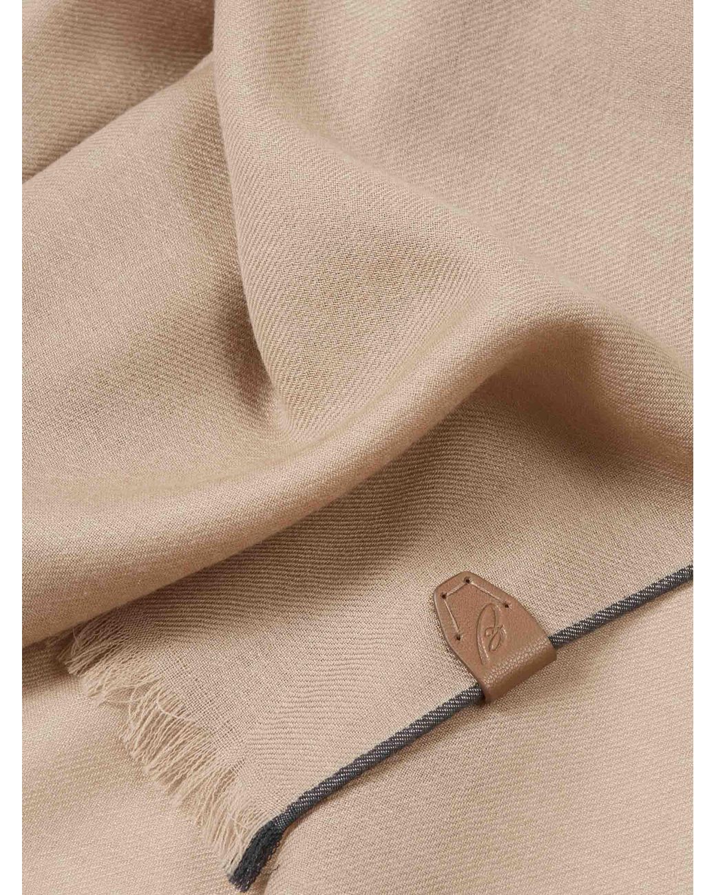 Sciarpa di Brioni in Natural da Uomo