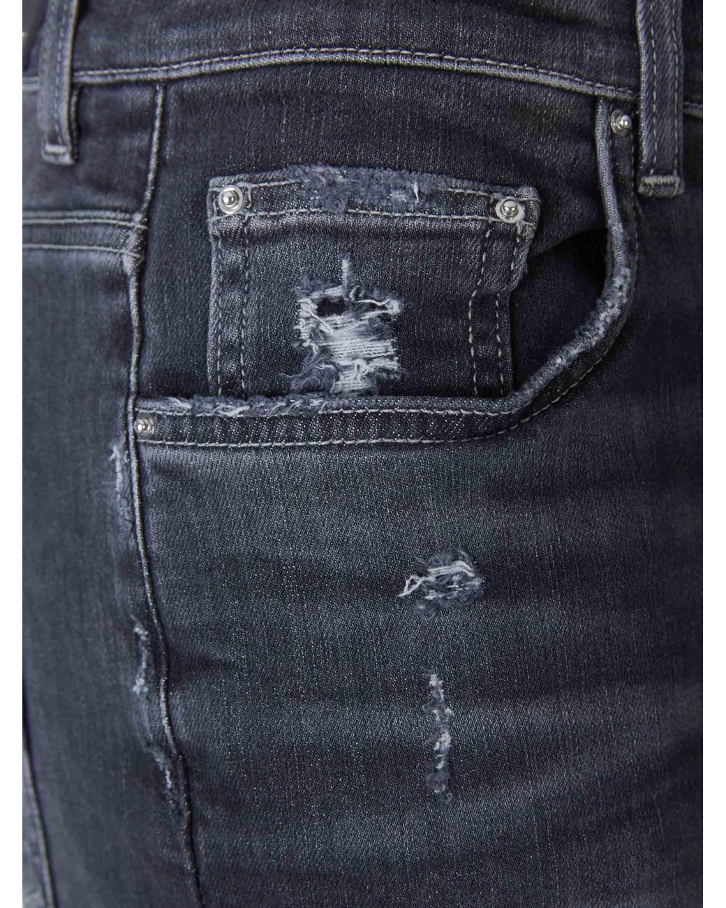 Amiri Denim Trasher Bandana Jeans in Dark Grey (Blue) for Men | Lyst