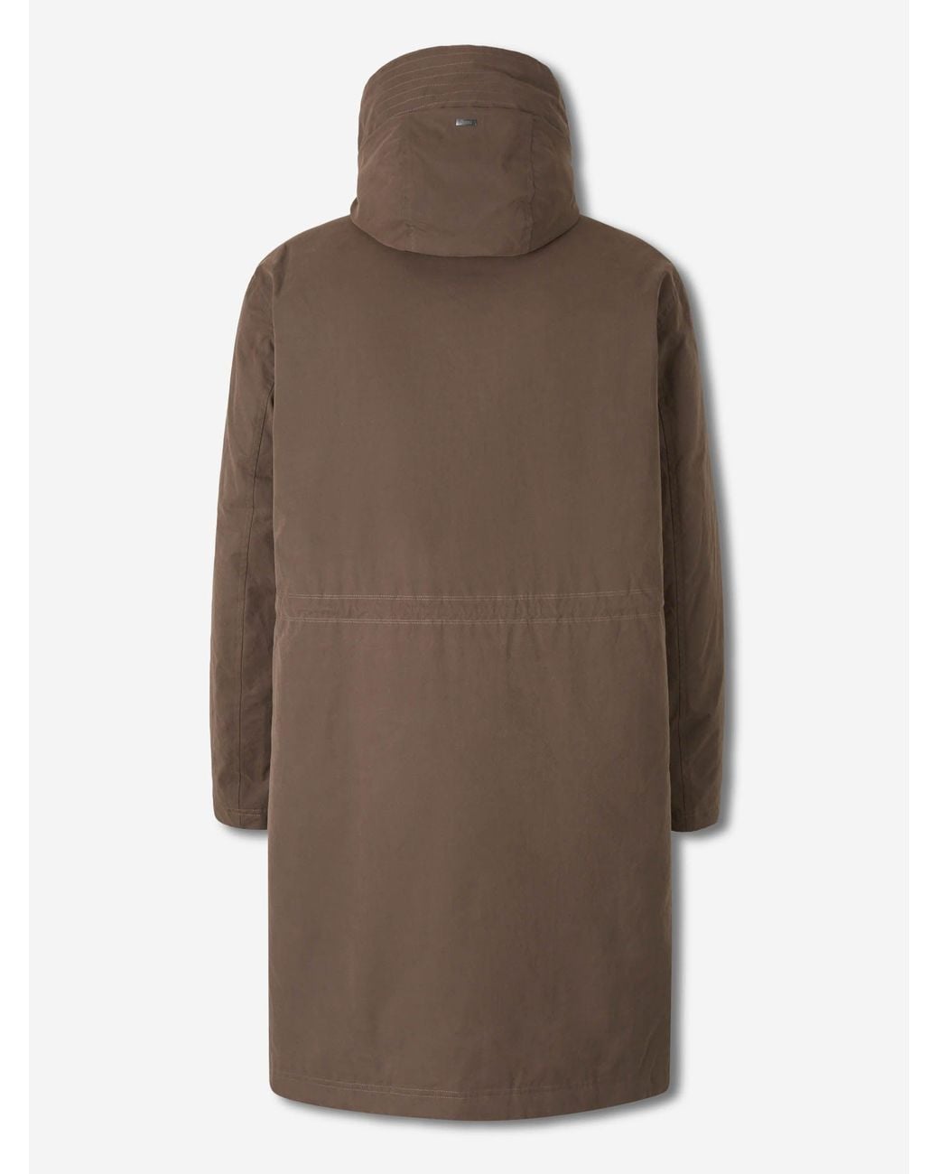 Herno Brown Long Padded Parka for men