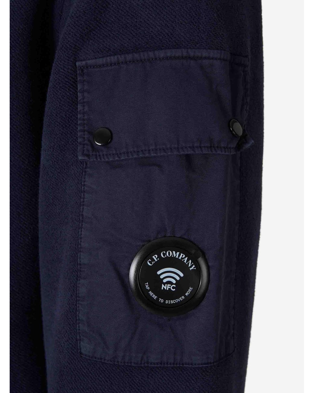 C P Company Blue Crew Neck Sweatshirt for men