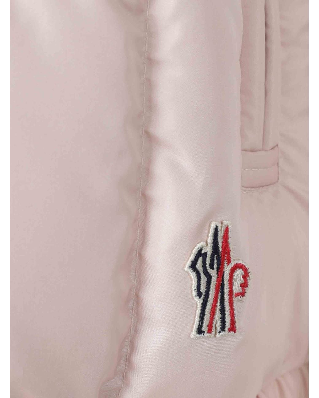 Moncler Pink Down Vest With Sherpa Lining