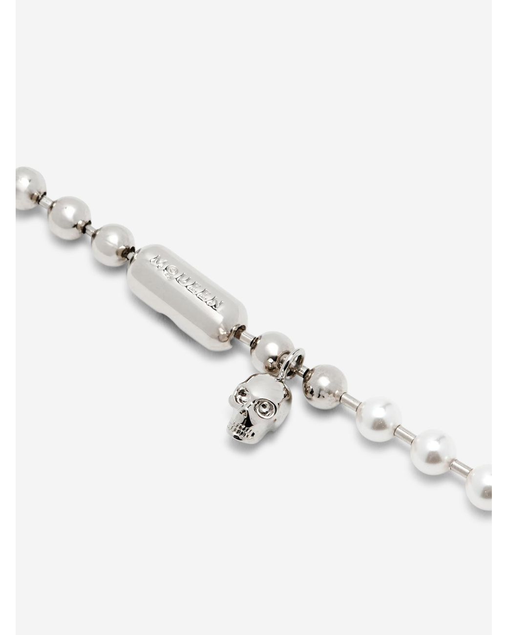 McQueen White Skull Bracelet for men
