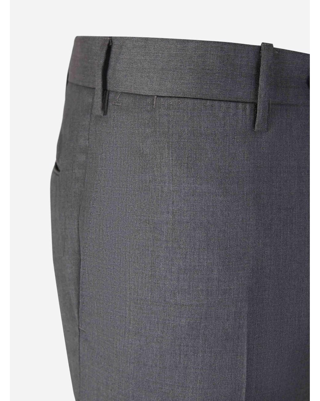 PT Torino Blue Slim Wool Pants for men