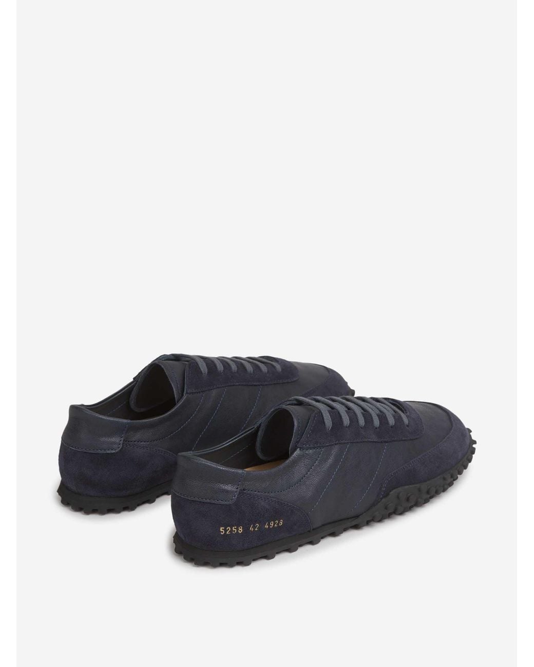Common Projects Blue Leather-Panelled Studded-Sole Sneakers for men