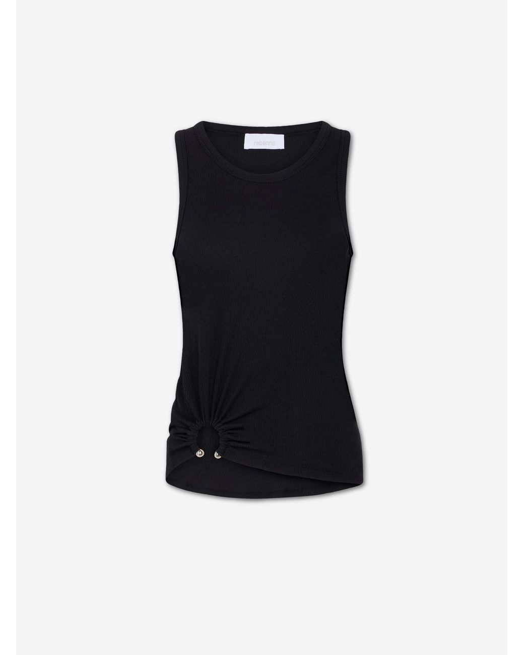 Rabanne Black Ribbed Tank Top