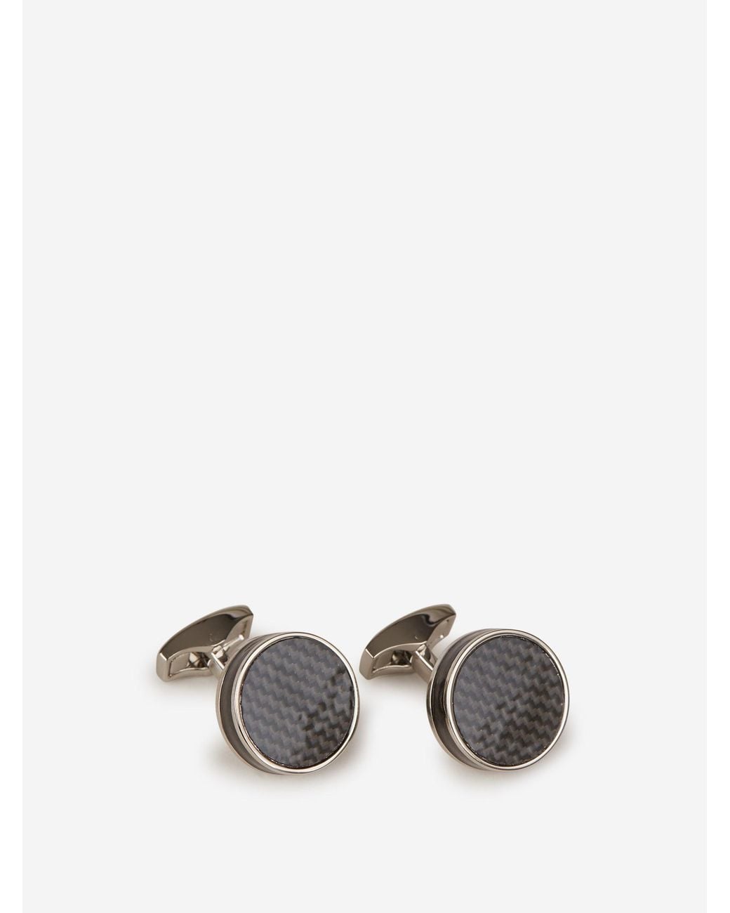 Tateossian Black Carbon Fiber Tablet Cufflinks for men