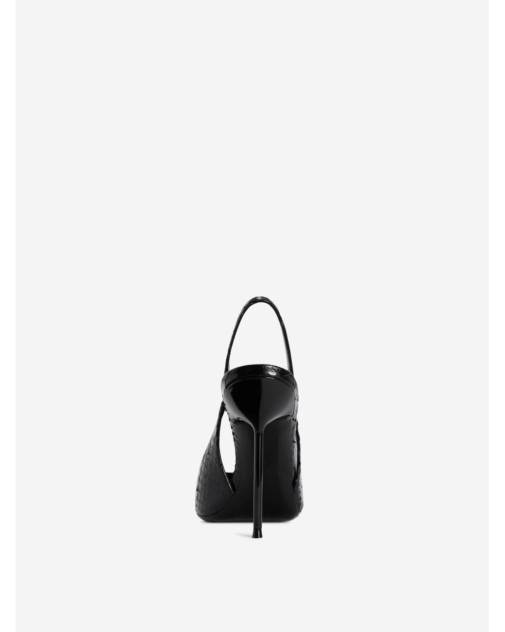 Paris Texas White Lidia Snake Effect Slingbacks