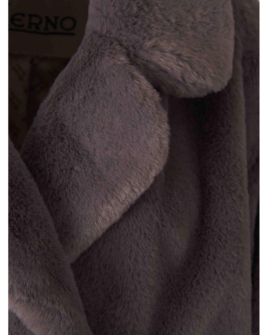 Herno Brown Short Fur Coat
