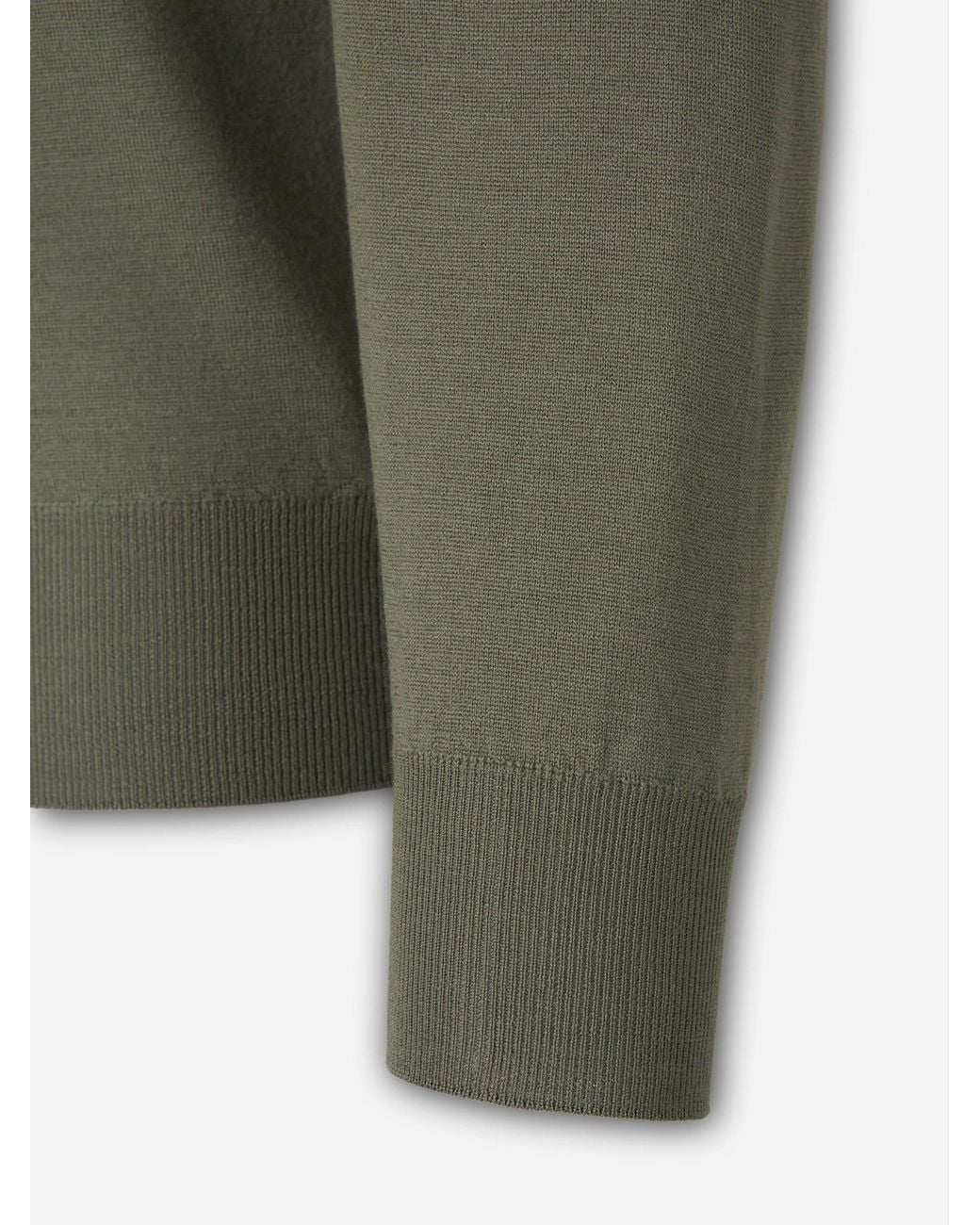 Canali Wollstrickpullover in Green für Herren