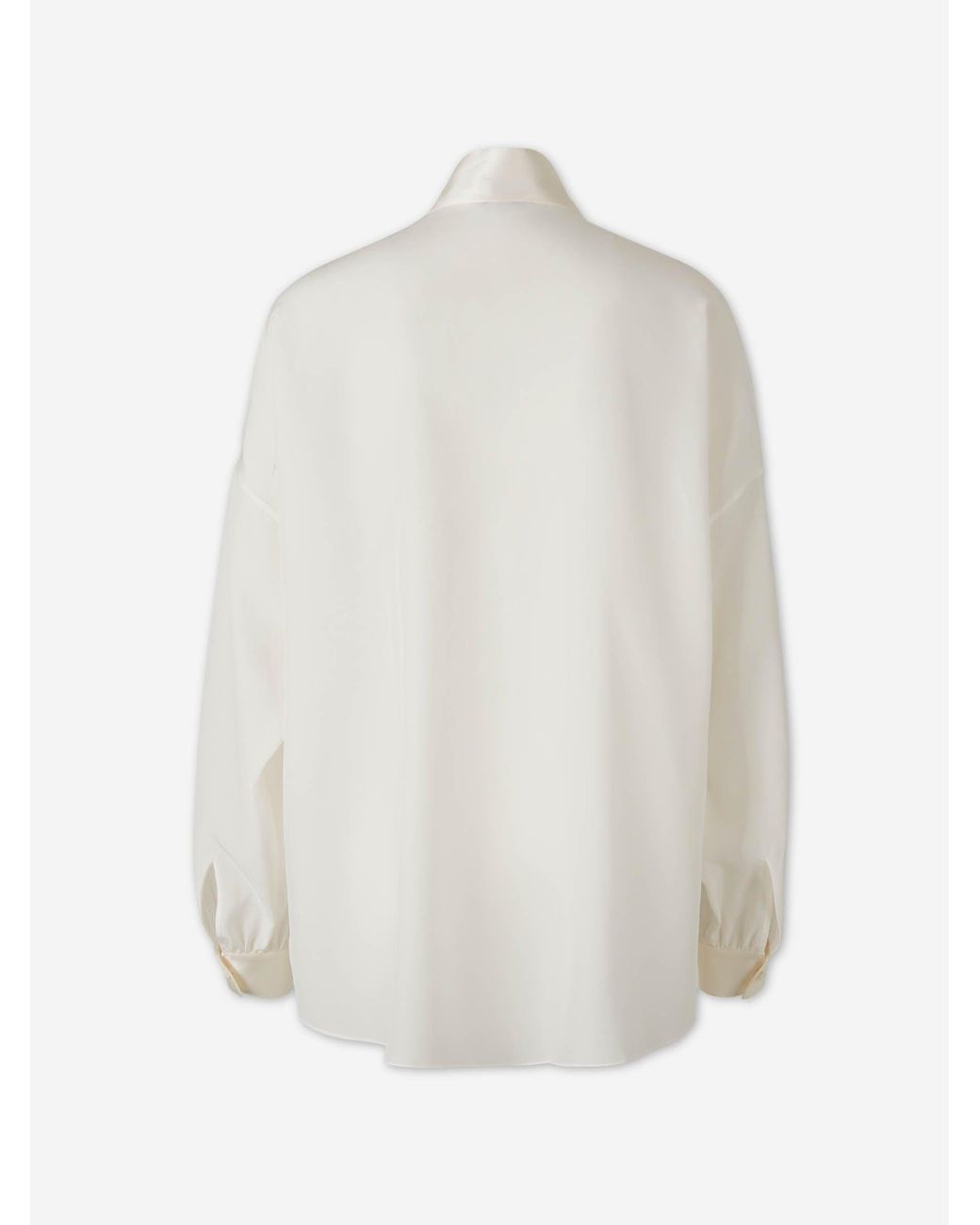 Tom Ford White Plain Blouse With Bow