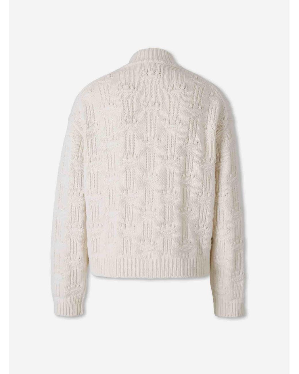 Marni White Textured Knit Cardigan