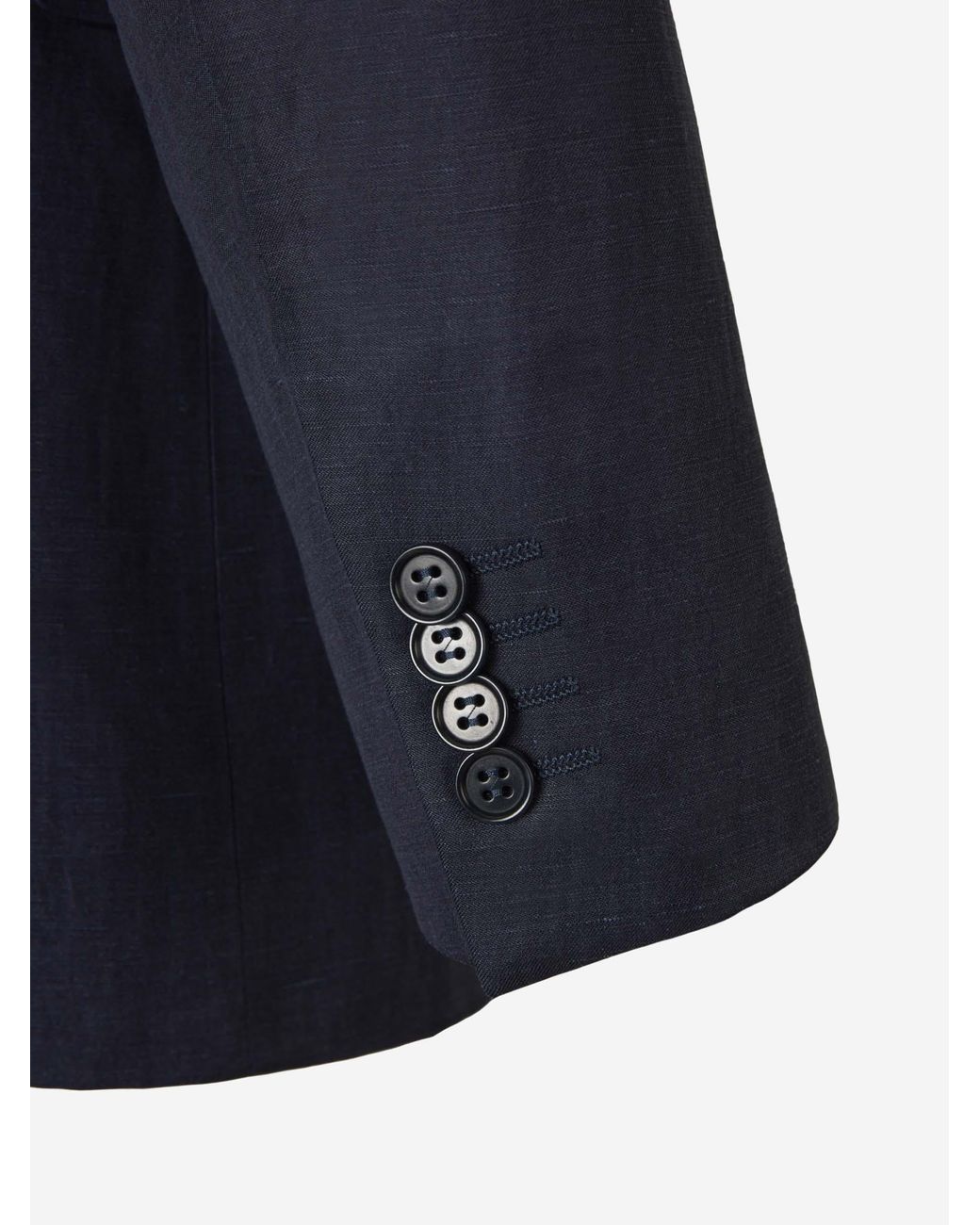 Canali Blue Linen And Silk Suit for men