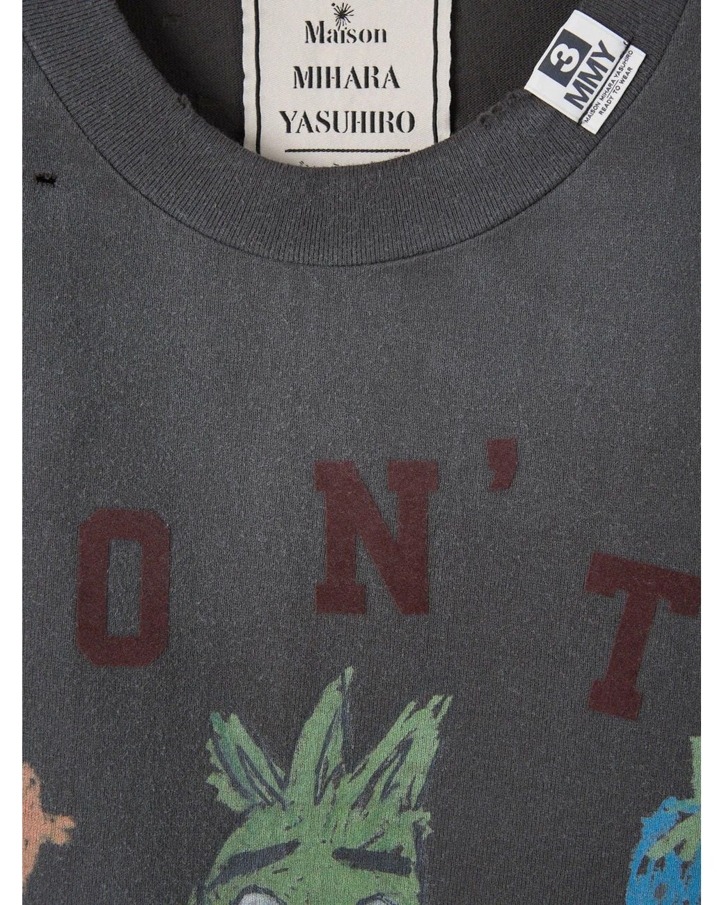 Maison Mihara Yasuhiro Gray Leon Doodle T-Shirt for men
