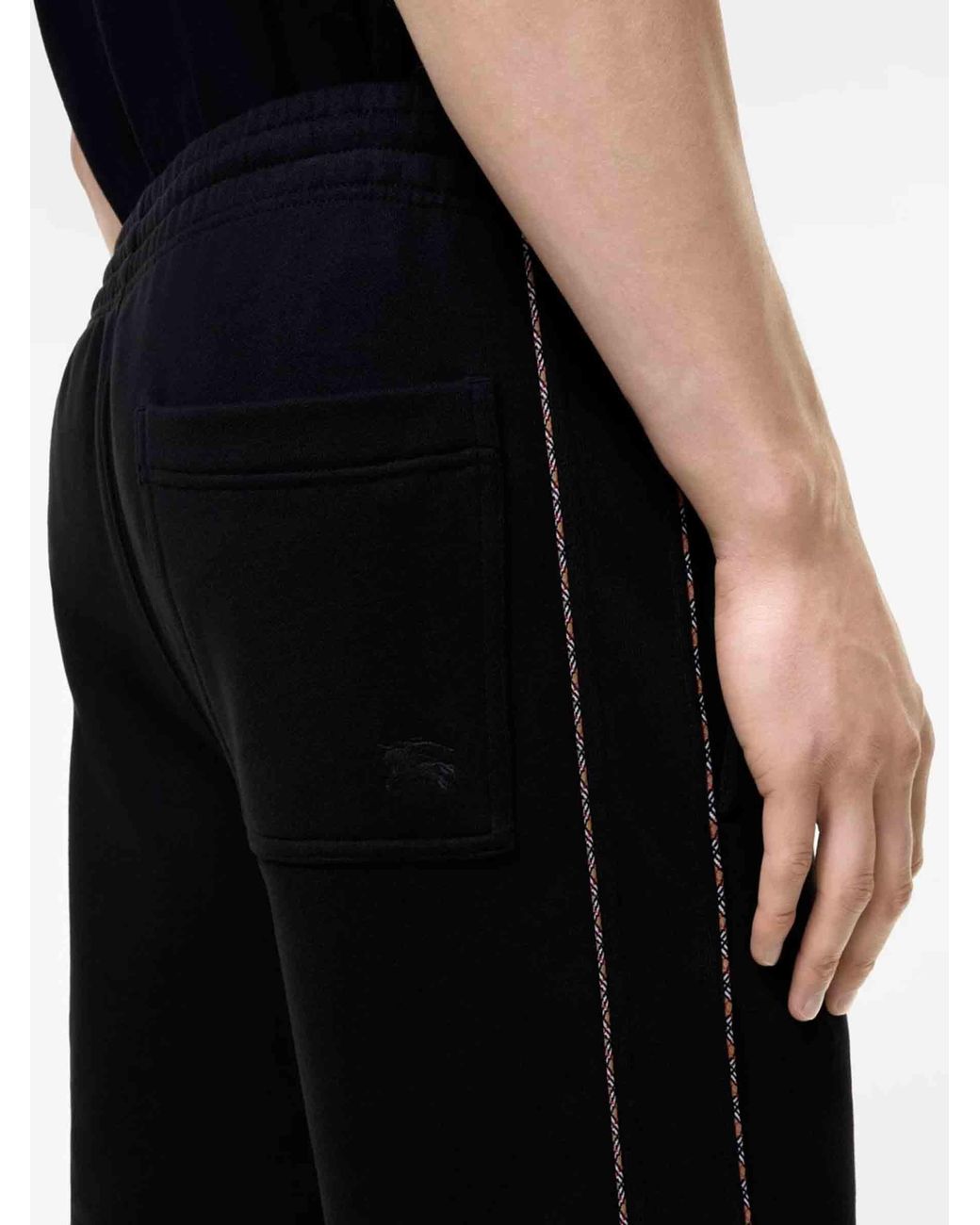 Bermudas Deportivas Algodón Burberry de hombre de color Black
