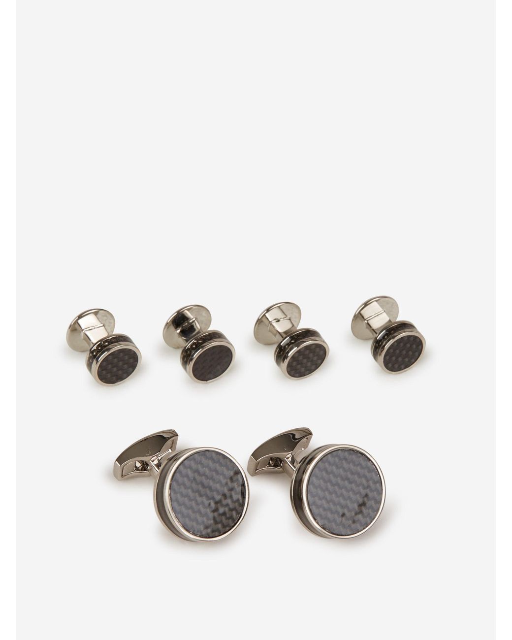 Tateossian White Bullseye Semi Precious Cufflinks for men
