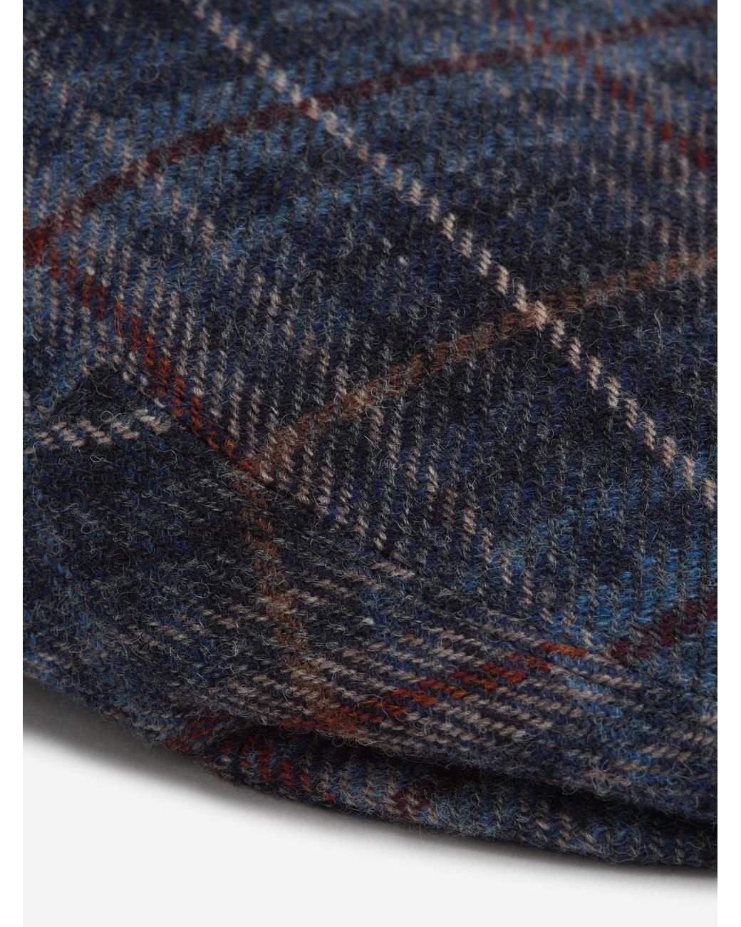 Lock & Hatters Blue Tweed Plaid Beret for men