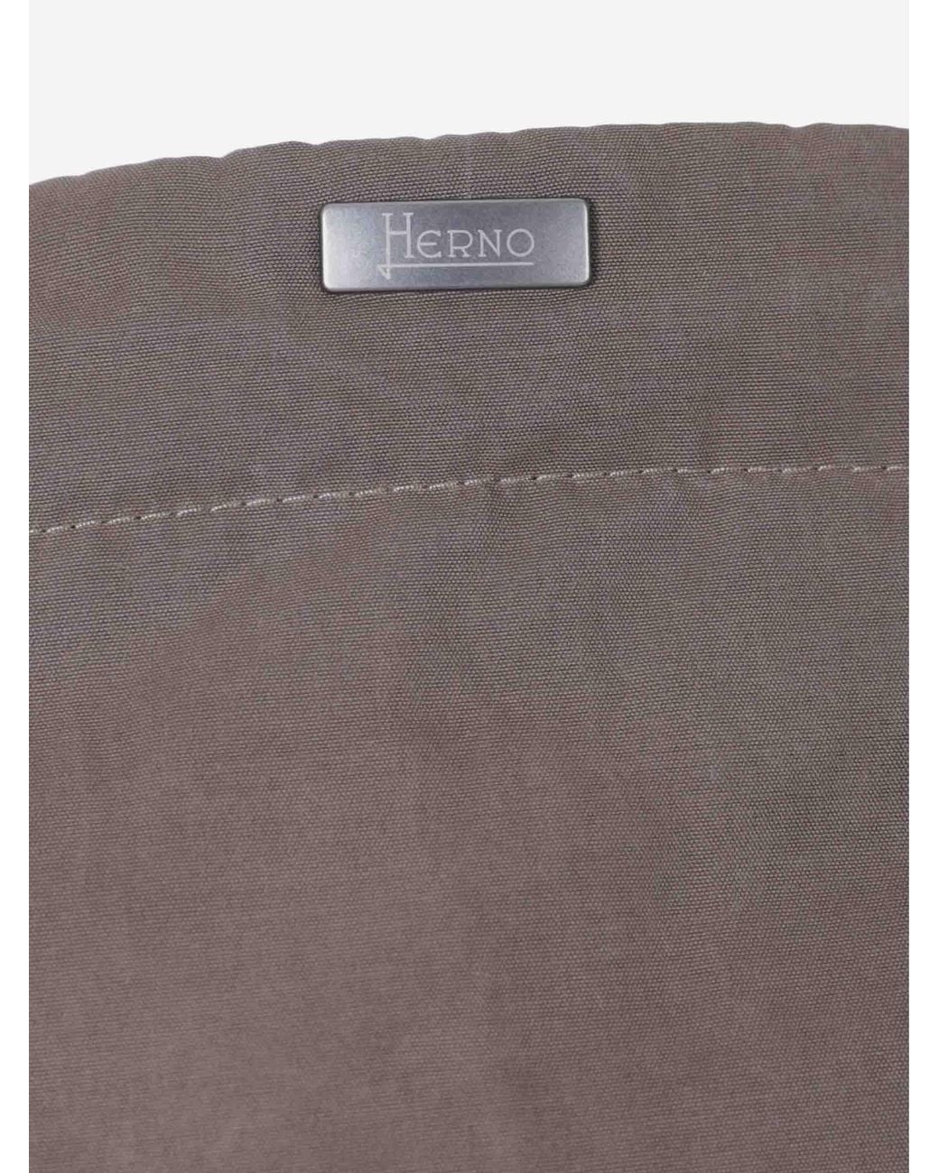 Herno Brown Casual Hooded Jacket for men