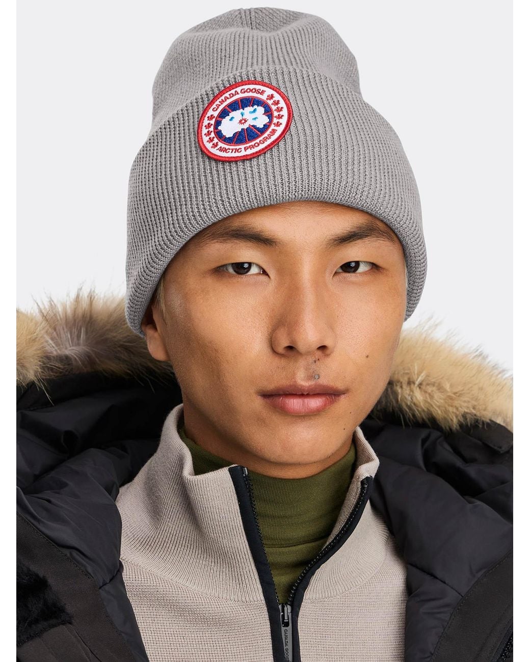 Canada Goose Gray Arctic Wool Hat for men