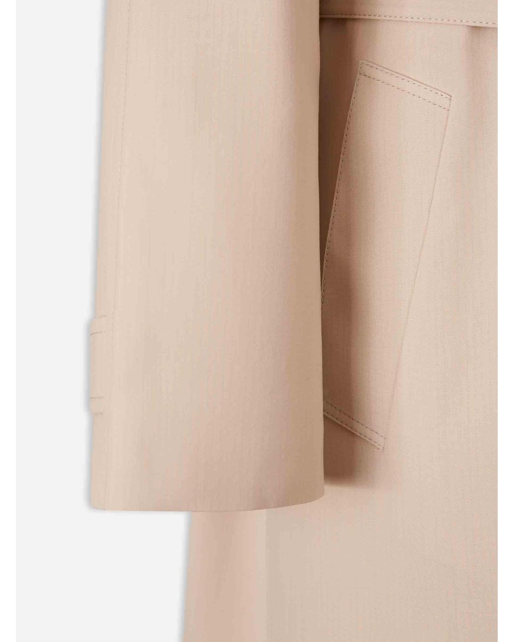 Bottega Veneta Natural Long Cotton Trench Coat