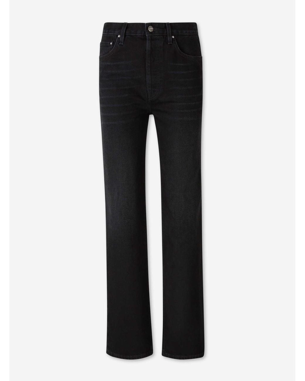 Totême Black Straight Leg Cotton Jeans