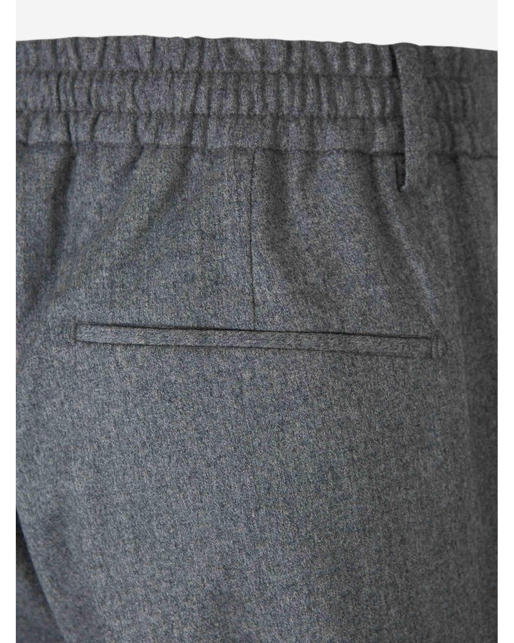 Santa Eulalia Gray Elastic Waist Trousers for men