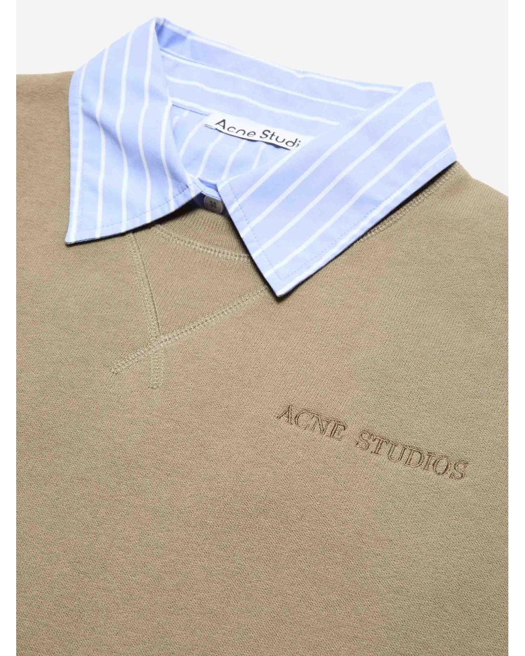 Acne White Logo Layered Sweatshirt