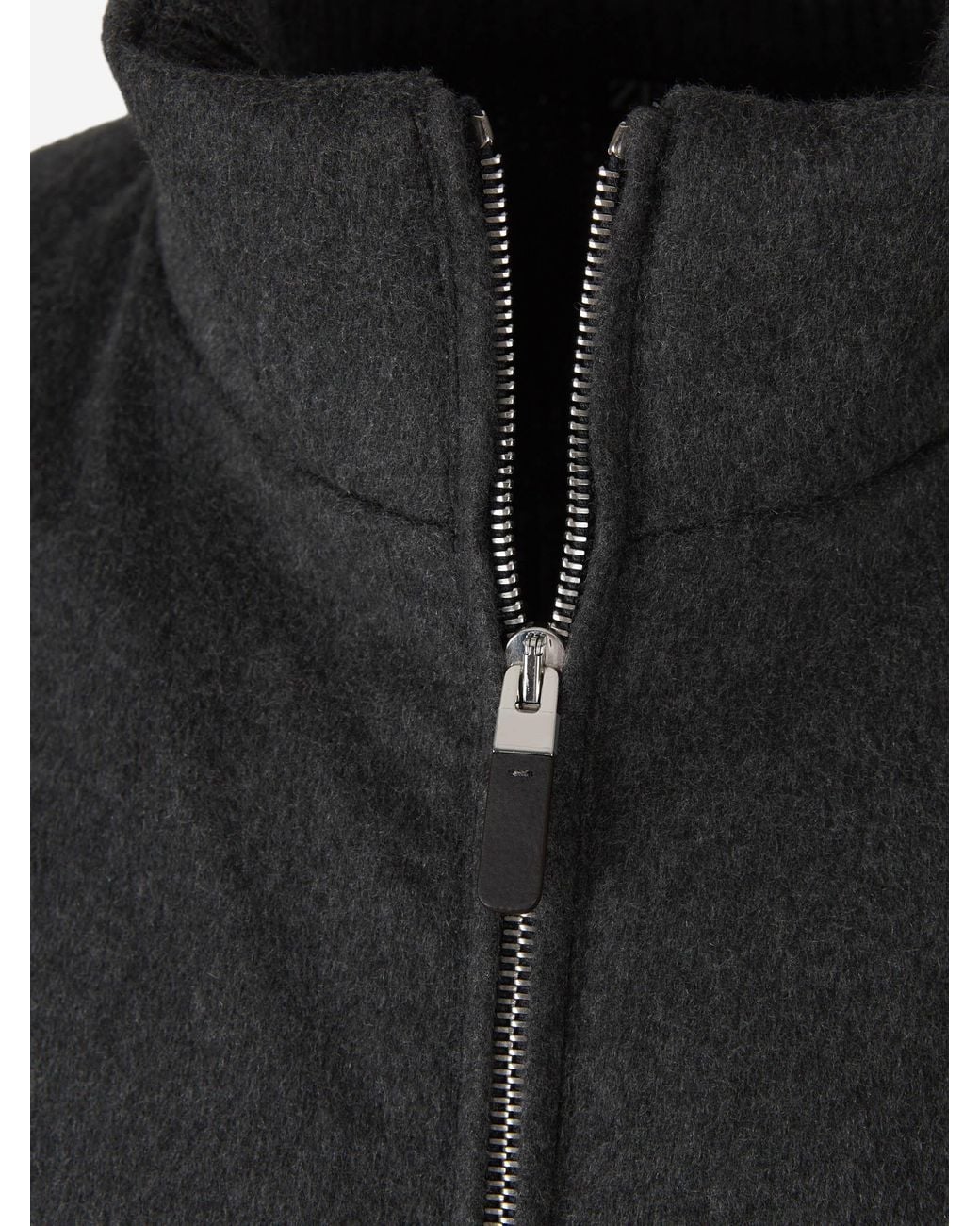 Zegna Black Cashmere Zip Cardigan for men