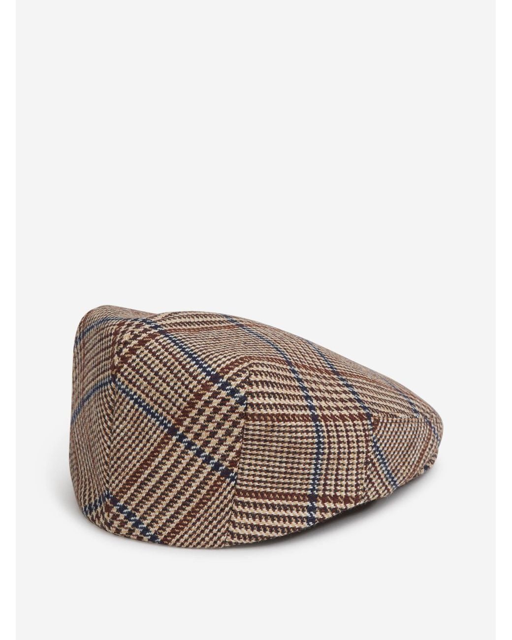 Lock & Hatters Brown Tweed Plaid Beret for men