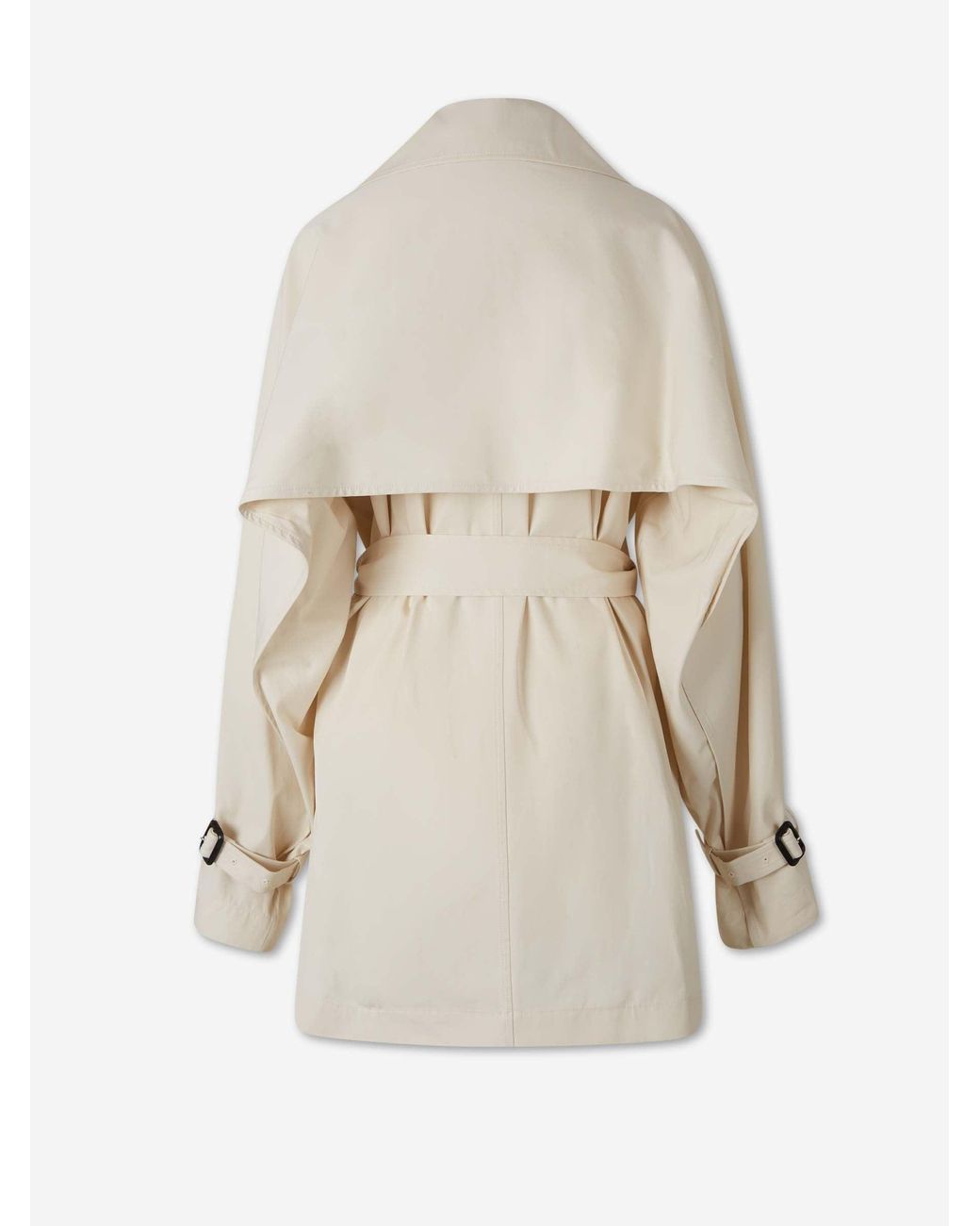 Totême Natural Cotton Crossover Trench Coat