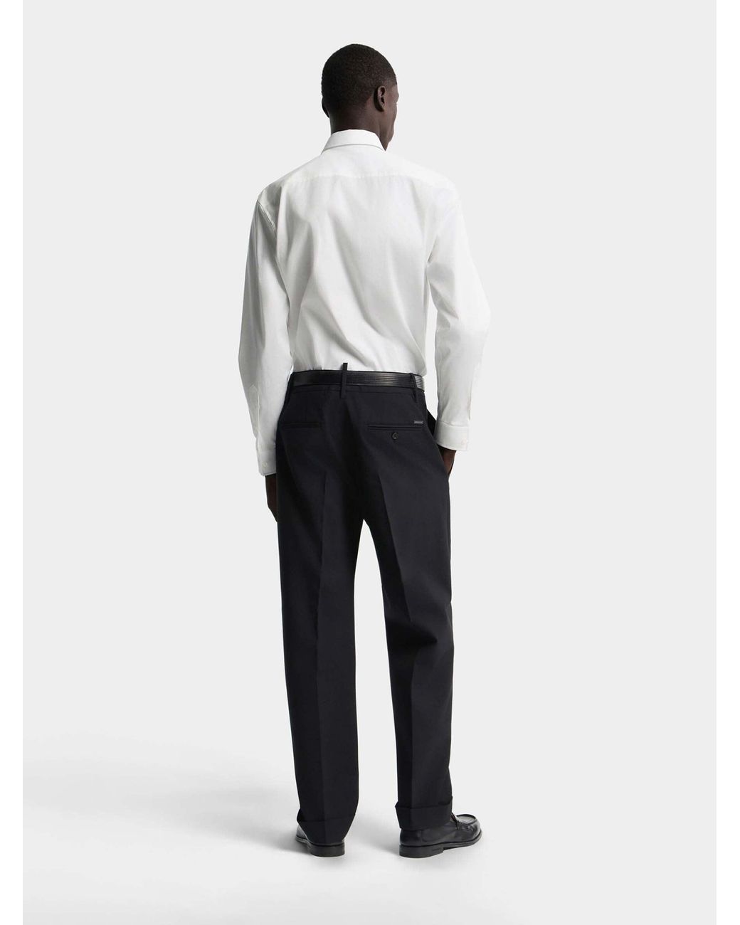 DSquared² Black Military Straight Leg Trousers for men