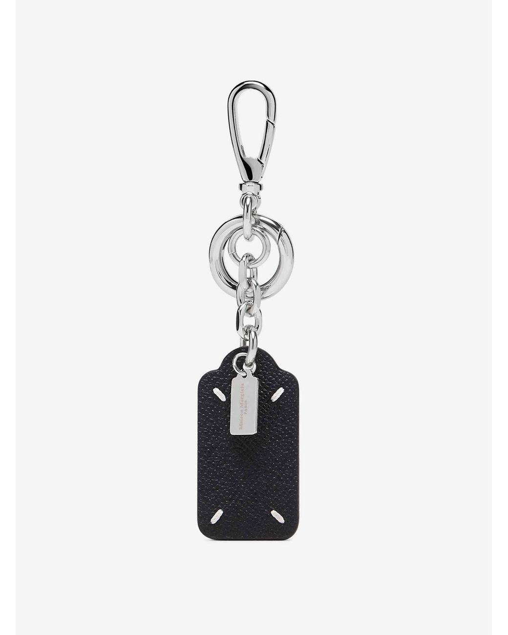 Maison Margiela White Double Tag Keychain for men