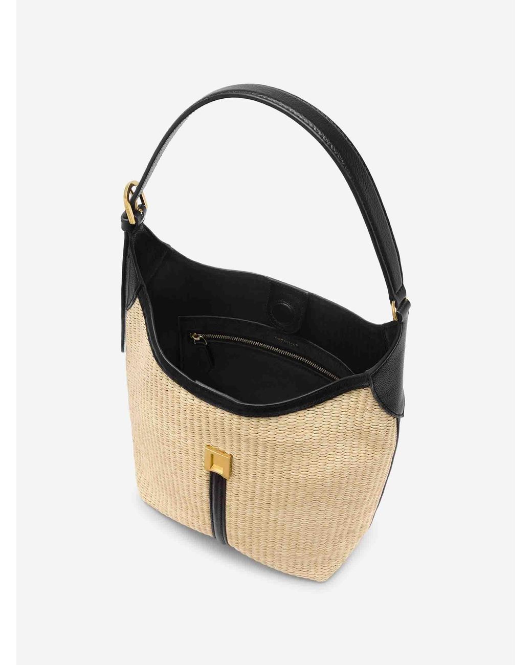 DeMellier London Natural The Sienna Bucket Raffia Bag