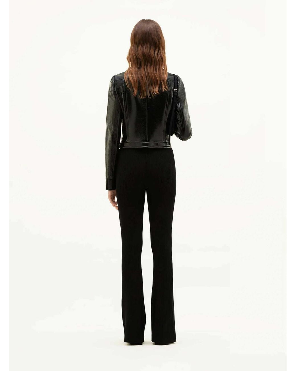 Courreges Black Vinyl Biker Jacket