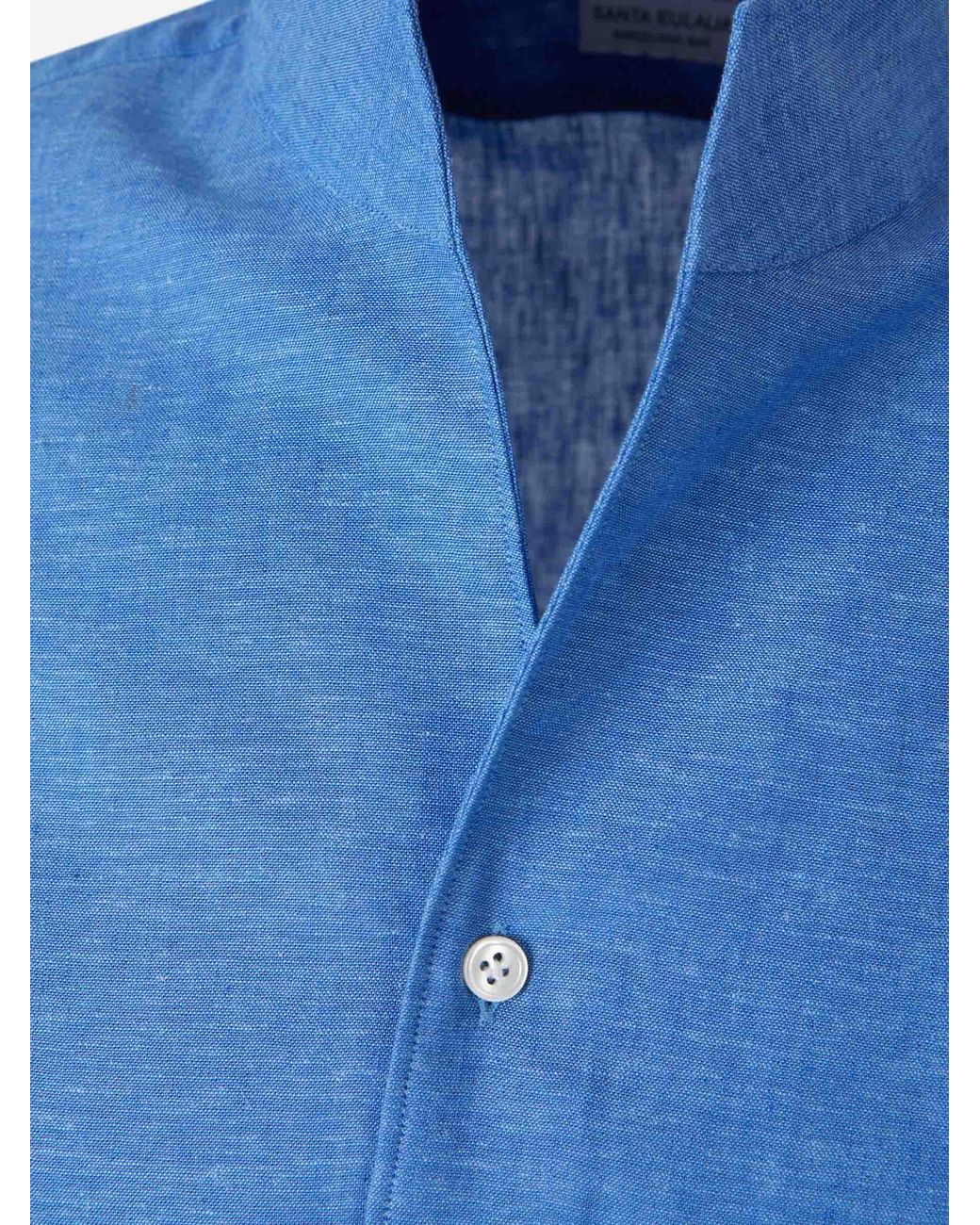 Santa Eulalia Blue Mandarin Collar Shirt for men
