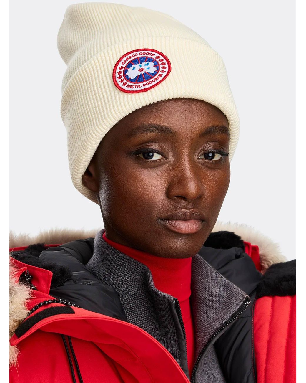 Canada Goose White Arctic Wool Hat for men