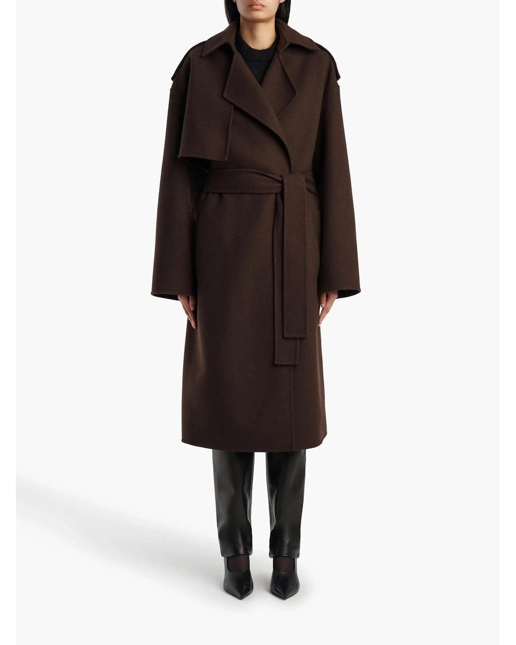 Khaite Brown Manston Wool Coat