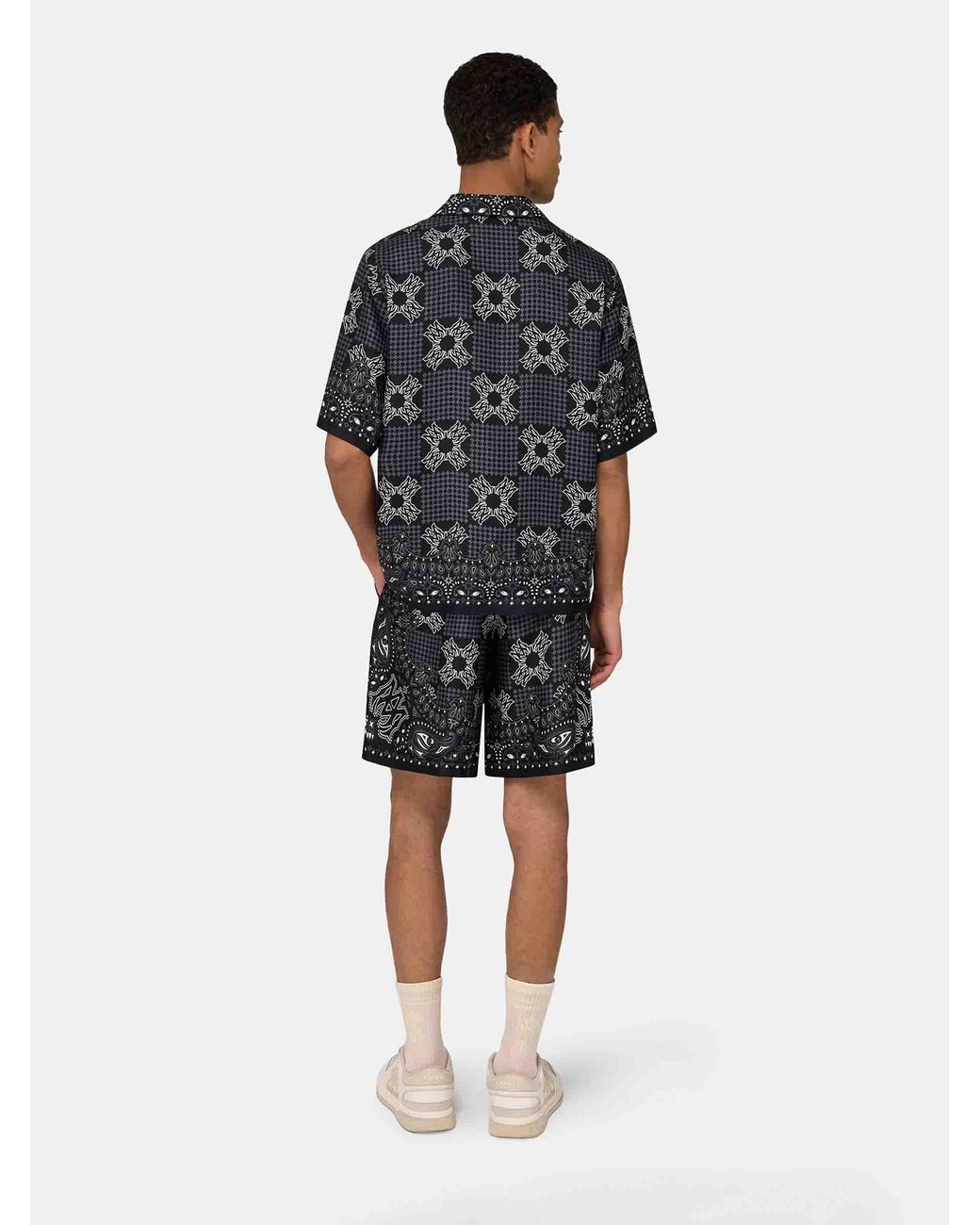 Amiri Black Ma Check Camp Shirt for men