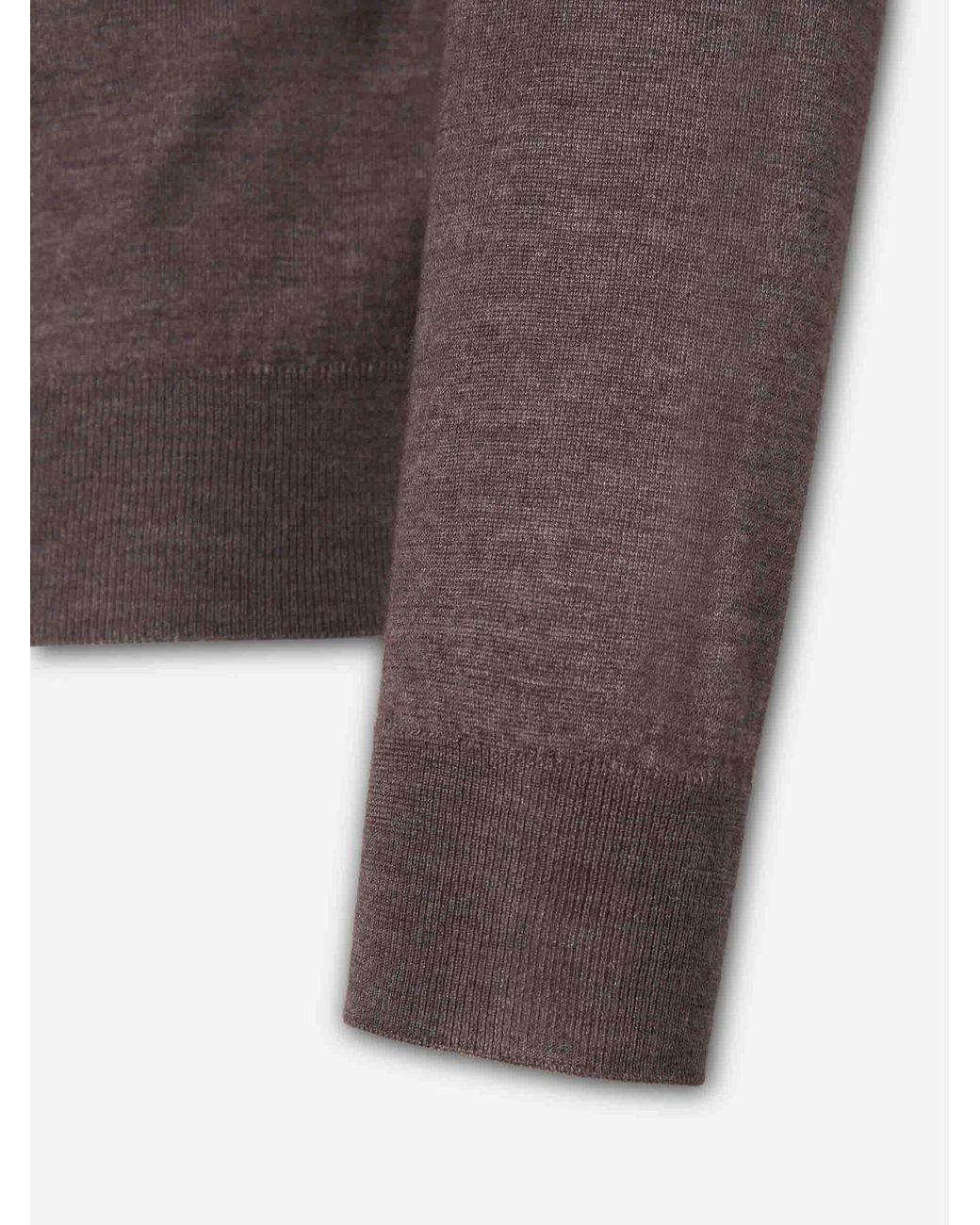 Santa Eulalia Brown Thin Turtleneck Sweater for men