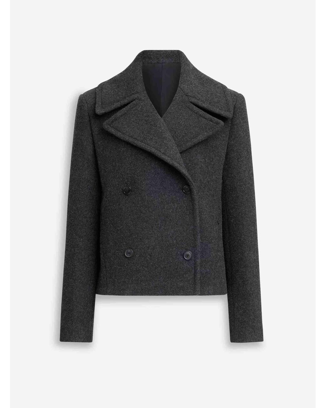 Alaïa Black Short Merino Wool Coat