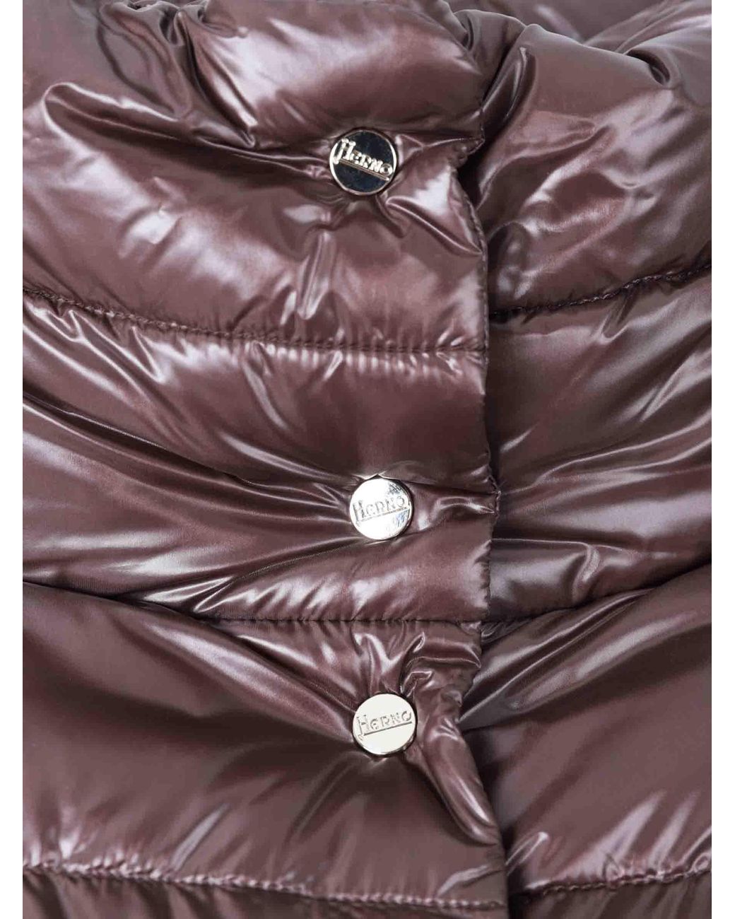 Herno Purple Short-Sleeve Down Jacket