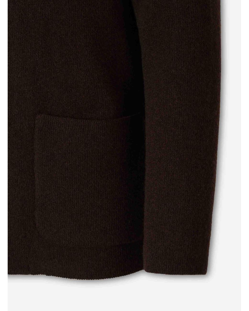 Lardini Black Mandarin Collar Cardigan for men