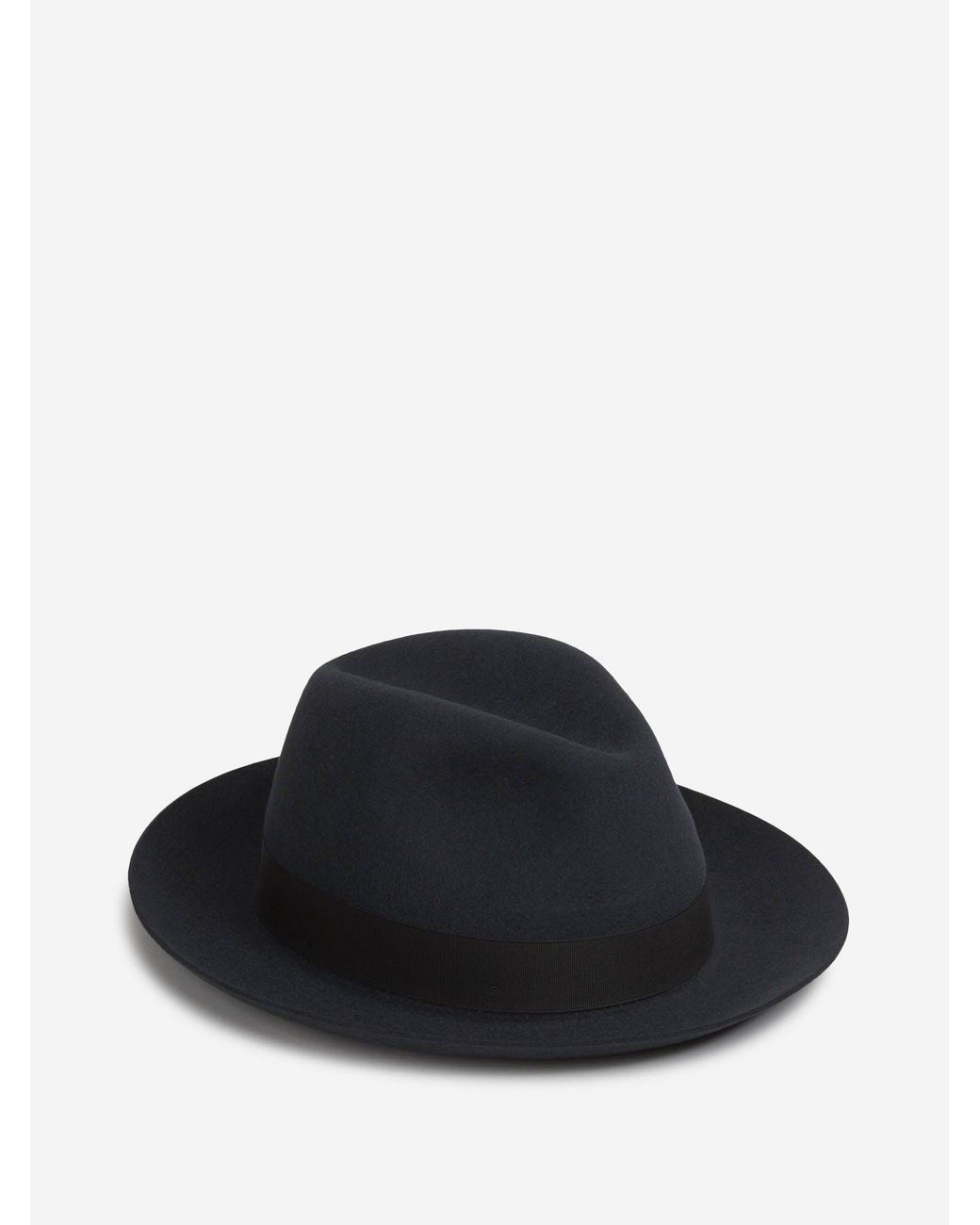 Borsalino Black Rabbit Fur Hat for men