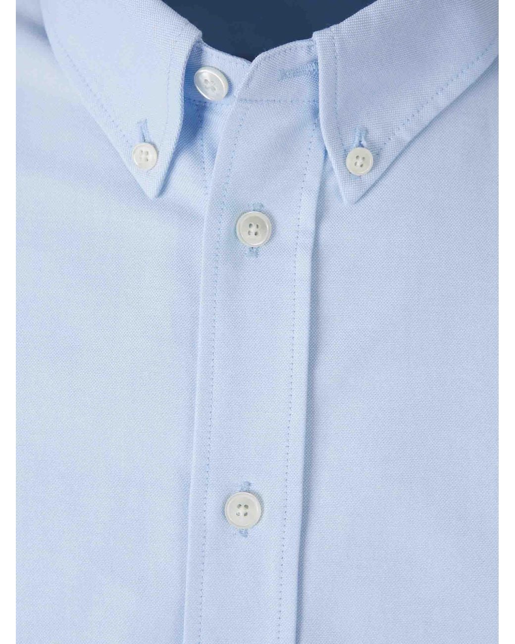 AMI Blue Casual Cotton Shirt for men