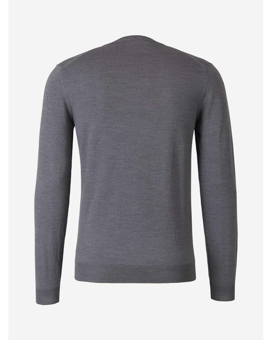 Zanone Gray Wool Knitted Sweater for men