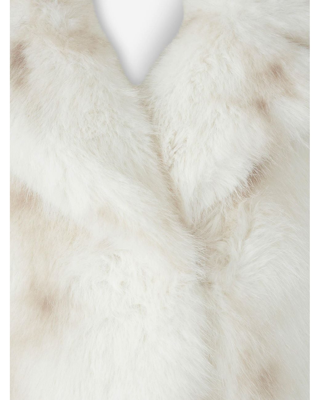 Herno White Lynx-Effect Fur Coat