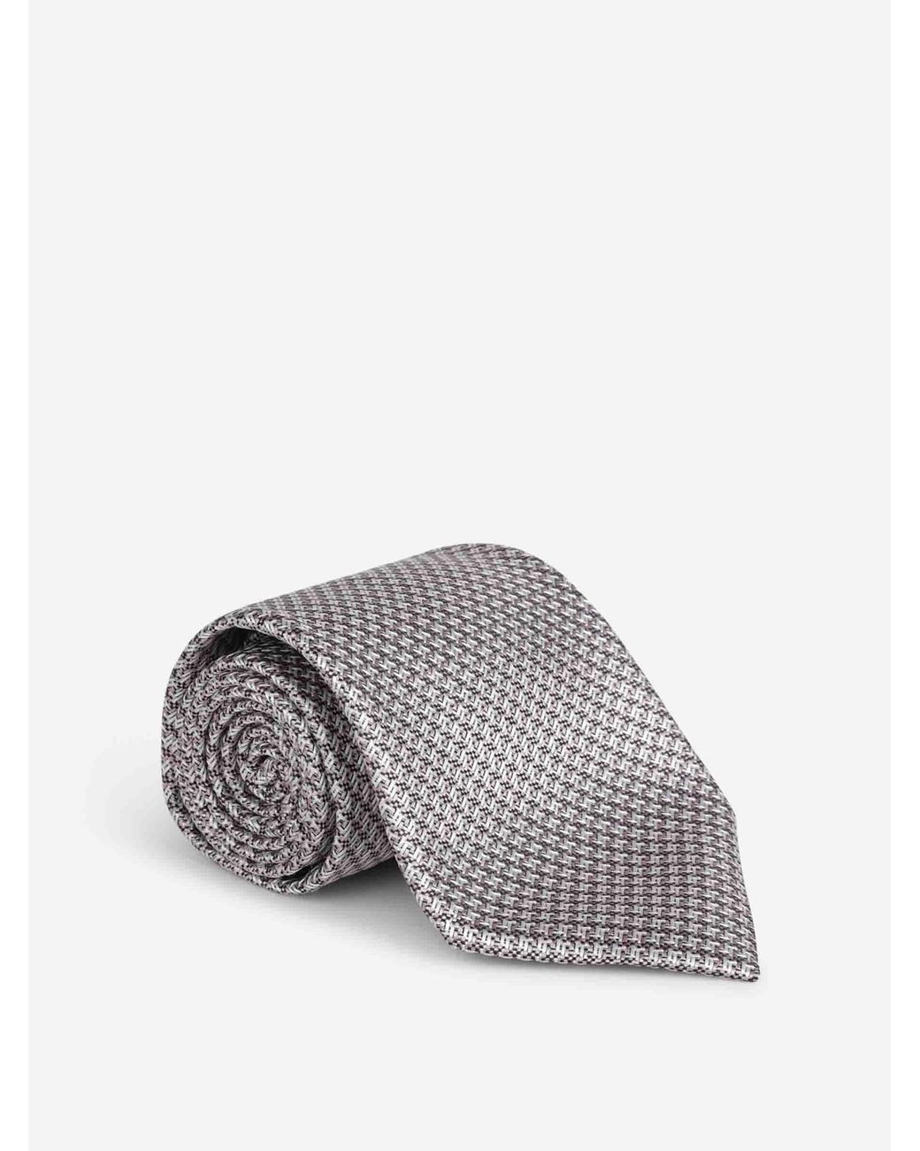 Tom Ford Gray Textured Silk Tie for men